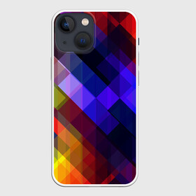 Чехол для iPhone 13 mini с принтом Горен в Санкт-Петербурге,  |  | abstraction | colorful | cubes | obliquely | stripes | texture | абстракция | кубы | наискось | полосы | разноцветный | текстура