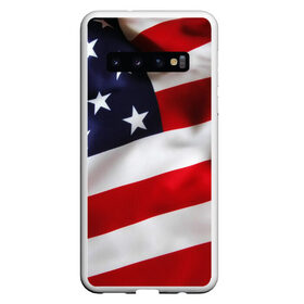 Чехол для Samsung Galaxy S10 с принтом США | USA в Санкт-Петербурге, Силикон | Область печати: задняя сторона чехла, без боковых панелей | states | united | usa | америка | америки | герб | северная | соединенные | сша | флаг | штаты | южная