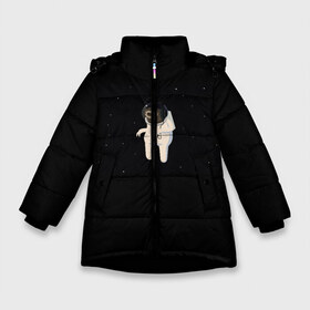 Зимняя куртка для девочек 3D с принтом Космический ленивец в Санкт-Петербурге, ткань верха — 100% полиэстер; подклад — 100% полиэстер, утеплитель — 100% полиэстер. | длина ниже бедра, удлиненная спинка, воротник стойка и отстегивающийся капюшон. Есть боковые карманы с листочкой на кнопках, утяжки по низу изделия и внутренний карман на молнии. 

Предусмотрены светоотражающий принт на спинке, радужный светоотражающий элемент на пуллере молнии и на резинке для утяжки. | животные | звезды | космос | ленивец | музыка | одиночество | умиротворение