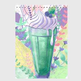 Скетчбук с принтом milkshake в Санкт-Петербурге, 100% бумага
 | 48 листов, плотность листов — 100 г/м2, плотность картонной обложки — 250 г/м2. Листы скреплены сверху удобной пружинной спиралью | Тематика изображения на принте: десерт | еда | лето | молочный коктейль | мороженое | напиток | сладость | яркий