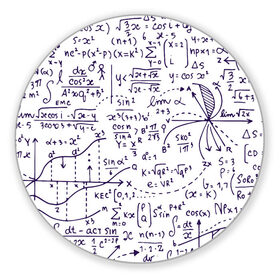 Коврик для мышки круглый с принтом Формулы в Санкт-Петербурге, резина и полиэстер | круглая форма, изображение наносится на всю лицевую часть | алгебра | математика | математические формулы | наука | научные формулы | формулы