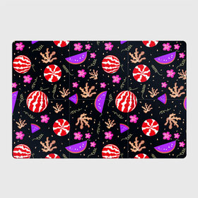 Магнитный плакат 3Х2 с принтом Watermelons в Санкт-Петербурге, Полимерный материал с магнитным слоем | 6 деталей размером 9*9 см | berries | pattern | patterns | red watermelon | watermelons | арбузы | красный арбуз | паттерн | узоры | ягоды