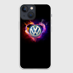 Чехол для iPhone 13 mini с принтом Volkswagen в Санкт-Петербурге,  |  | love vw | volkswagen | vw | vw в сердце | vw значок | vw лого | vw марка | vw эмблема | wv | горящее сердце | значок vw | значок фольксваген | лого автомобиля | лого вольцваген | логотип vw | люблю vw | люблю фольксваген