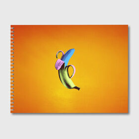 Альбом для рисования с принтом Синий банан в Санкт-Петербурге, 100% бумага
 | матовая бумага, плотность 200 мг. | Тематика изображения на принте: банан | без надписей | вкус | дизайн | еда | картинки | кожура | контраст | креатив | летняя | минимализм | необычный | прикол | рыжая | синий | сиреневая | теплая | фрукт | цветная | яркая