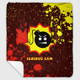Плед с рукавами с принтом SERIOUS SAM Крутой Сэм в Санкт-Петербурге, 100% полиэстер | Закругленные углы, все края обработаны. Ткань не мнется и не растягивается. Размер 170*145 | croteam | game | games | logo | sam | serious | бомба | бомбочка | игра | игры | крутой | лого | логотип | логотипы | серьезный | символ | символы | сэм