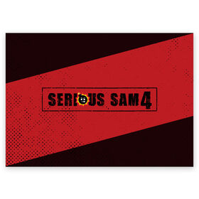 Поздравительная открытка с принтом SERIOUS SAM 4 / Крутой Сэм в Санкт-Петербурге, 100% бумага | плотность бумаги 280 г/м2, матовая, на обратной стороне линовка и место для марки
 | 