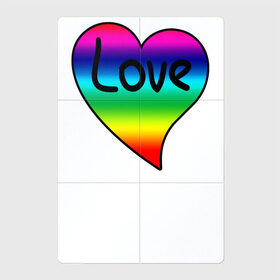 Магнитный плакат 2Х3 с принтом Rainbow Love в Санкт-Петербурге, Полимерный материал с магнитным слоем | 6 деталей размером 9*9 см | Тематика изображения на принте: heart | love is | love you | valentines day | бабушка | валентинка | влюбленные | девушке | жена | лучшая | любимая | люблю | любовь | мама | молодожены | подарок | радуга | радужный | романтика | свадебные | свадьба