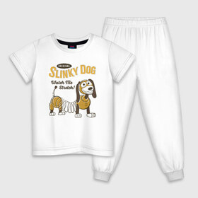 Детская пижама хлопок с принтом Slinky Dog в Санкт-Петербурге, 100% хлопок |  брюки и футболка прямого кроя, без карманов, на брюках мягкая резинка на поясе и по низу штанин
 | disney | pixar | slinky dog | toy story | vdkimel | дисней | история игрушек | пиксар