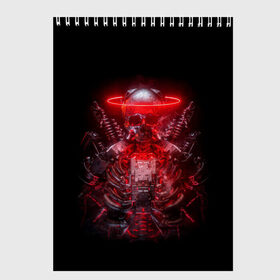 Скетчбук с принтом Digital Skeleton | 1.1 в Санкт-Петербурге, 100% бумага
 | 48 листов, плотность листов — 100 г/м2, плотность картонной обложки — 250 г/м2. Листы скреплены сверху удобной пружинной спиралью | cool | cyborg | decoration | fashion | fear | ghost | halloween | head | horror | robot | skeleton | skull | technology | голова | киборг | круто | мода | призрак | робот | скелет | технологии | ужас | украшение | хеллоуин | череп