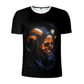 Мужская футболка 3D спортивная с принтом Golden skull | 1.1 в Санкт-Петербурге, 100% полиэстер с улучшенными характеристиками | приталенный силуэт, круглая горловина, широкие плечи, сужается к линии бедра | cool | cyborg | decoration | fashion | fear | ghost | halloween | head | horror | robot | skeleton | skull | technology | голова | киборг | круто | мода | призрак | робот | скелет | технологии | ужас | украшение | хеллоуин | череп