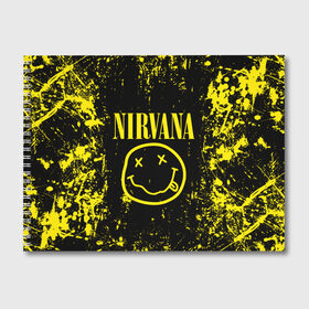 Альбом для рисования с принтом Nirvana в Санкт-Петербурге, 100% бумага
 | матовая бумага, плотность 200 мг. | music | nirvana | rock | smile | американская рок группа | гранж | известные личности | крист новоселич | курт кобейн | музыка | музыканты | нирвана | панк рок | певцы | рок | смайл | хард рок | хэви металл