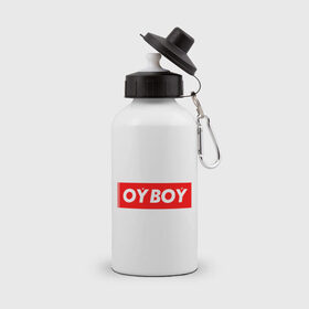 Бутылка спортивная с принтом oyboy в Санкт-Петербурге, металл | емкость — 500 мл, в комплекте две пластиковые крышки и карабин для крепления | казахи | ойбой | сабуров | чбд | что было дальше | щербаков | юмор