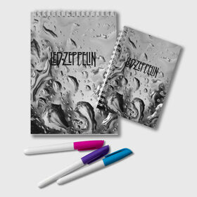 Блокнот с принтом Led Zeppelin в Санкт-Петербурге, 100% бумага | 48 листов, плотность листов — 60 г/м2, плотность картонной обложки — 250 г/м2. Листы скреплены удобной пружинной спиралью. Цвет линий — светло-серый
 | Тематика изображения на принте: led zeppelin | music | rock | блюз рок | британская рок группа | джимми пейдж | известные личности | лед зеппелин | лэд зиппелин | музыка | музыканты | певцы | рок | фолк рок | хард рок | хеви метал