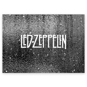Поздравительная открытка с принтом Led Zeppelin. в Санкт-Петербурге, 100% бумага | плотность бумаги 280 г/м2, матовая, на обратной стороне линовка и место для марки
 | Тематика изображения на принте: 