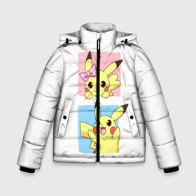 Зимняя куртка для мальчиков 3D с принтом Pikachu Pika Pika в Санкт-Петербурге, ткань верха — 100% полиэстер; подклад — 100% полиэстер, утеплитель — 100% полиэстер | длина ниже бедра, удлиненная спинка, воротник стойка и отстегивающийся капюшон. Есть боковые карманы с листочкой на кнопках, утяжки по низу изделия и внутренний карман на молнии. 

Предусмотрены светоотражающий принт на спинке, радужный светоотражающий элемент на пуллере молнии и на резинке для утяжки | pika | pikachu | аниме | детская | детям | игры | молния | мышка | мышь | пика | пикачу | покемон | покемоны