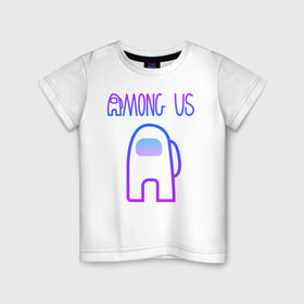 Детская футболка хлопок с принтом Among Us Среди нас в Санкт-Петербурге, 100% хлопок | круглый вырез горловины, полуприлегающий силуэт, длина до линии бедер | among us | astronaut | innersloth | spaceman | амонг ас | астронавт | космонавт | среди нас