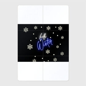 Магнитный плакат 2Х3 с принтом Привет,зима в Санкт-Петербурге, Полимерный материал с магнитным слоем | 6 деталей размером 9*9 см | белый | декабрь | зима | снег | снежинка | уют | черный