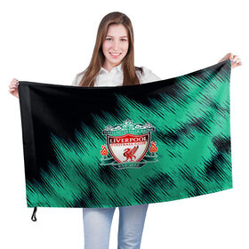 Флаг 3D с принтом LIVERPOOL в Санкт-Петербурге, 100% полиэстер | плотность ткани — 95 г/м2, размер — 67 х 109 см. Принт наносится с одной стороны | football | lfc | liverpool | sport | ynwa | ливерпуль | лфк | спорт | спортивные | футбольный клуб