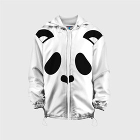 Детская куртка 3D с принтом Panda в Санкт-Петербурге, 100% полиэстер | застежка — молния, подол и капюшон оформлены резинкой с фиксаторами, по бокам — два кармана без застежек, один потайной карман на груди, плотность верхнего слоя — 90 г/м2; плотность флисового подклада — 260 г/м2 | Тематика изображения на принте: panda | животные | медведь | мишка | панда