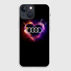Чехол для iPhone 13 mini с принтом Audi в Санкт-Петербурге,  |  | audi | audi в сердце | audi лого | audi марка | audi эмблема | love audi | ауди | ауди значок | ауди лого | ауди чб значок | ауди эмблема | горящее сердце | значок audi | лого автомобиля | логотип audi | логотип ауди