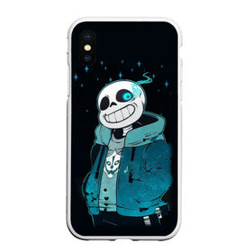 Чехол для iPhone XS Max матовый с принтом UNDERTALE SANS в Санкт-Петербурге, Силикон | Область печати: задняя сторона чехла, без боковых панелей | sans | undertale | андертале | андертейл | гтвукефду | игра | подземная история | подземная сказка | санс | ундертале