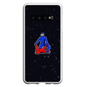 Чехол для Samsung Galaxy S10 с принтом AMONG US space fight в Санкт-Петербурге, Силикон | Область печати: задняя сторона чехла, без боковых панелей | Тематика изображения на принте: among us | fall guys | gachimuchi | impostor | space | амонг ас | аниме | гачимучи | игры | космос | осень | эстетика