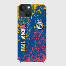 Чехол для iPhone 13 mini с принтом Real Madrid в Санкт-Петербурге,  |  | football club | futbol club | real | real madrid | real madrid club | люблю футбол | реал | реал мадрид | сантьяго бернабеу | сливочные | фанат | фк реал мадрид | форма | форма игроков | футбол | футбольный клуб