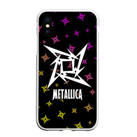 Чехол для iPhone XS Max матовый с принтом METALLICA МЕТАЛЛИКА в Санкт-Петербурге, Силикон | Область печати: задняя сторона чехла, без боковых панелей | hetfield | james | logo | metal | metalica | metallica | music | rock | star | джеймс | звезда | знак | ларс | лого | логотип | логотипы | метал | металика | металлика | музыка | рок | символ | символы | ульрих | хэтфилд