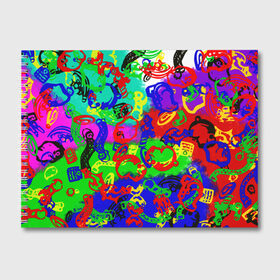 Альбом для рисования с принтом Freek в Санкт-Петербурге, 100% бумага
 | матовая бумага, плотность 200 мг. | изображение | каллорит | краски | орнамент | разные цвета | спорт | текстуры | узоры | фигуры | фрик | хиппи | яркая