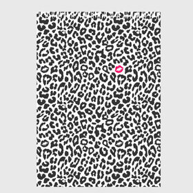 Скетчбук с принтом Kiss в Санкт-Петербурге, 100% бумага
 | 48 листов, плотность листов — 100 г/м2, плотность картонной обложки — 250 г/м2. Листы скреплены сверху удобной пружинной спиралью | art | background | kiss | leopard | lips | spots | texture | арт | губы | леопард | поцелуй | пятна | текстура | фон