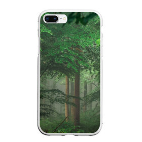 Чехол для iPhone 7Plus/8 Plus матовый с принтом Тропический лес в Санкт-Петербурге, Силикон | Область печати: задняя сторона чехла, без боковых панелей | деревья | джунгли | зеленый лес | зелень | лес | тропики | тропический лес