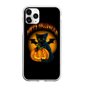 Чехол для iPhone 11 Pro Max матовый с принтом Хэллоуин в Санкт-Петербурге, Силикон |  | Тематика изображения на принте: halloween | happy | happy halloween | вампир | зубы | луна | полнолуние | праздник | праздник хэллоуин | тыква | хэллоуин