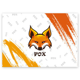 Поздравительная открытка с принтом FOX в Санкт-Петербурге, 100% бумага | плотность бумаги 280 г/м2, матовая, на обратной стороне линовка и место для марки
 | Тематика изображения на принте: animals | fox | foxes | foxy | ginger | животные | лис | лиса | лисенок | лисий | лисица | лисицы | лисичка | лисички | лисы | лисята | оранжевый