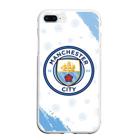 Чехол для iPhone 7Plus/8 Plus матовый с принтом MANCHESTER CITY Манчестер Сити в Санкт-Петербурге, Силикон | Область печати: задняя сторона чехла, без боковых панелей | Тематика изображения на принте: 