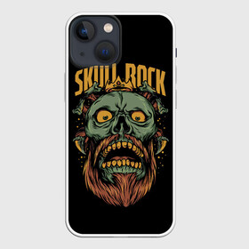 Чехол для iPhone 13 mini с принтом Skull Rock в Санкт-Петербурге,  |  | art | beard | eyes | music | rock | skull | teeth | арт | борода | глаза | зубы | музыка | рок | череп