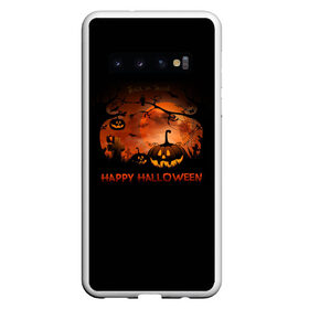 Чехол для Samsung Galaxy S10 с принтом Halloween в Санкт-Петербурге, Силикон | Область печати: задняя сторона чехла, без боковых панелей | halloween | jack | lantern | pumpkin | светильник джека | хэллоуин