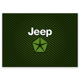 Поздравительная открытка с принтом JEEP / Джип в Санкт-Петербурге, 100% бумага | плотность бумаги 280 г/м2, матовая, на обратной стороне линовка и место для марки
 | Тематика изображения на принте: auto | jeep | logo | moto | symbol | авто | автомобиль | гонки | джип | знак | лого | логотип | логотипы | марка | машина | мото | символ | символы