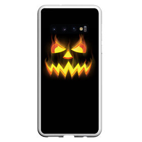 Чехол для Samsung Galaxy S10 с принтом Halloween в Санкт-Петербурге, Силикон | Область печати: задняя сторона чехла, без боковых панелей | halloween | jack | lantern | pumpkin | светильник джека | хэллоуин