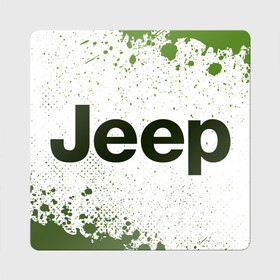 Магнит виниловый Квадрат с принтом JEEP / Джип в Санкт-Петербурге, полимерный материал с магнитным слоем | размер 9*9 см, закругленные углы | auto | jeep | logo | moto | symbol | авто | автомобиль | гонки | джип | знак | лого | логотип | логотипы | марка | машина | мото | символ | символы