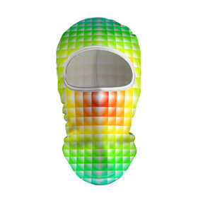 Балаклава 3D с принтом Абстракция в Санкт-Петербурге, 100% полиэстер, ткань с особыми свойствами — Activecool | плотность 150–180 г/м2; хорошо тянется, но при этом сохраняет форму. Закрывает шею, вокруг отверстия для глаз кайма. Единый размер | абстрактные | абстрактный | абстракция | квадрат | квадраты | плитка | плитки | плиточки | светящиеся | яркие | яркий