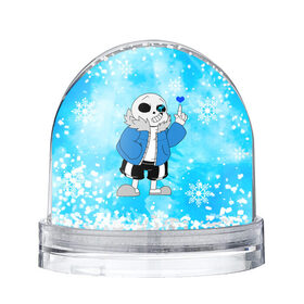 Снежный шар с принтом UNDERTALE в Санкт-Петербурге, Пластик | Изображение внутри шара печатается на глянцевой фотобумаге с двух сторон | sans | undertale | андертале | андертейл | игра | подземная история | подземная сказка | санс | ундертале