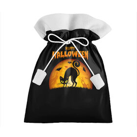 Подарочный 3D мешок с принтом Helloween в Санкт-Петербурге, 100% полиэстер | Размер: 29*39 см | Тематика изображения на принте: halloween | ведьма | летучая мышь | полнолуние | привидение | призрак | тыква | хеллоуин | хелуин | хэллоин | хэллоуин | хэлоуин | хэлуин | черный кот