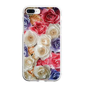 Чехол для iPhone 7Plus/8 Plus матовый с принтом Розы в Санкт-Петербурге, Силикон | Область печати: задняя сторона чехла, без боковых панелей | бабочка | бабочки | девушкам | милый рисунок | природа | радуга | роза | розы | цветок | цветочек | цветочки | цветы | шипы | шипы и розы