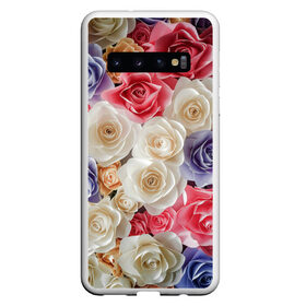 Чехол для Samsung Galaxy S10 с принтом Розы в Санкт-Петербурге, Силикон | Область печати: задняя сторона чехла, без боковых панелей | бабочка | бабочки | девушкам | милый рисунок | природа | радуга | роза | розы | цветок | цветочек | цветочки | цветы | шипы | шипы и розы