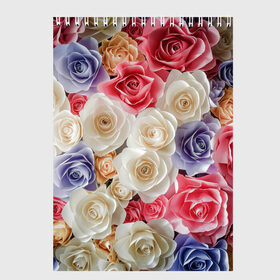 Скетчбук с принтом Розы в Санкт-Петербурге, 100% бумага
 | 48 листов, плотность листов — 100 г/м2, плотность картонной обложки — 250 г/м2. Листы скреплены сверху удобной пружинной спиралью | бабочка | бабочки | девушкам | милый рисунок | природа | радуга | роза | розы | цветок | цветочек | цветочки | цветы | шипы | шипы и розы