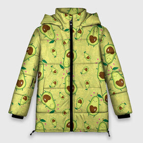Женская зимняя куртка 3D с принтом Милашка авокадик в Санкт-Петербурге, верх — 100% полиэстер; подкладка — 100% полиэстер; утеплитель — 100% полиэстер | длина ниже бедра, силуэт Оверсайз. Есть воротник-стойка, отстегивающийся капюшон и ветрозащитная планка. 

Боковые карманы с листочкой на кнопках и внутренний карман на молнии | avocado | fruits | heart | vegetables | авокадо | овощи | сердца | сердце | фрукты