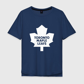 Мужская футболка хлопок Oversize с принтом Торонто Мейпл Лифс в Санкт-Петербурге, 100% хлопок | свободный крой, круглый ворот, “спинка” длиннее передней части | hockey | maple leafs | nhl | toronto | toronto maple leafs | usa | мейпл лифс | нхл | спорт | сша | торонто | торонто мейпл лифс | хоккей | шайба