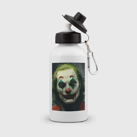 Бутылка спортивная с принтом Joker в Санкт-Петербурге, металл | емкость — 500 мл, в комплекте две пластиковые крышки и карабин для крепления | joker | джокер