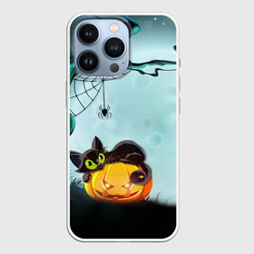 Чехол для iPhone 13 Pro с принтом HALLOWEEN. в Санкт-Петербурге,  |  | bones | ghost | halloween | pumpkin | skull | кости | летучие мыши | приведение | призрак | скелет | тыква | хеллоуин | хоррор | хэллоуин