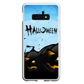 Чехол для Samsung S10E с принтом HALLOWEEN в Санкт-Петербурге, Силикон | Область печати: задняя сторона чехла, без боковых панелей | bones | ghost | halloween | pumpkin | skull | кости | летучие мыши | приведение | призрак | скелет | тыква | хеллоуин | хоррор | хэллоуин